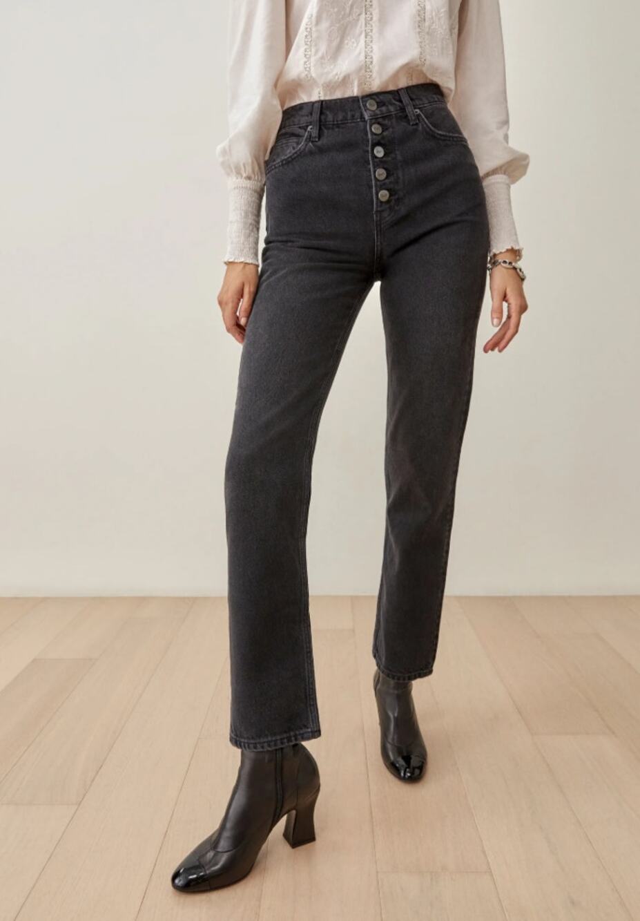 Reformation Cynthia High Rise Straight Jeans in Seattle Womans 26